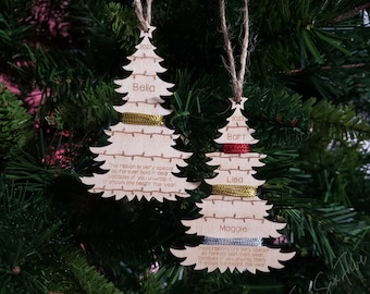 Ribbon Height Christmas Ornament | Wrap Your Height | Height Ornament | Wood Ornament | Christmas Lights | Christmas | Personalized Ornament