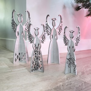 3D Angel | Standing Angels | Easy Storage | Angel | Winter Decor | Christmas Decorations | Christmas Decor | Mantel Decor | Religious
