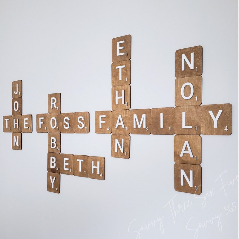 Crossword Tile Wall Art Etsy