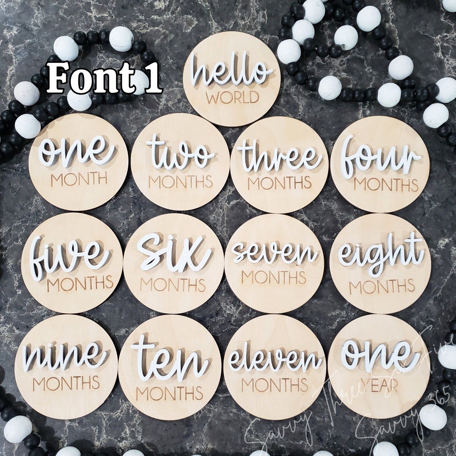 Birth Milestones | Baby Monthly Markers | Birth Nameplate | Milestone ...