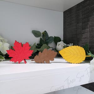 Leaves | Wood Leaf | Tiered Tray Fall Decorations | Kitchen Decor | Self Sitter | Mantel Accent | Farmhouse | Autumn Living Room | Colorful