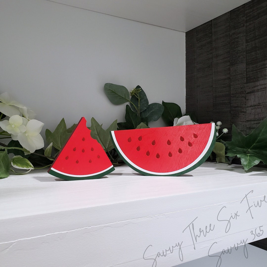 Watermelon Wood Watermelons Tiered Tray Summer Decorations