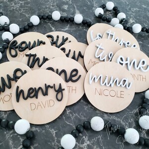 Birth Milestones | Baby Monthly Markers | Birth Nameplate | Milestone ...