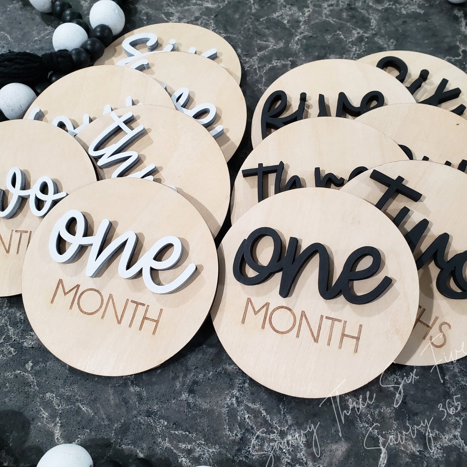 Birth Milestones | Baby Monthly Markers | Birth Nameplate | Milestone ...