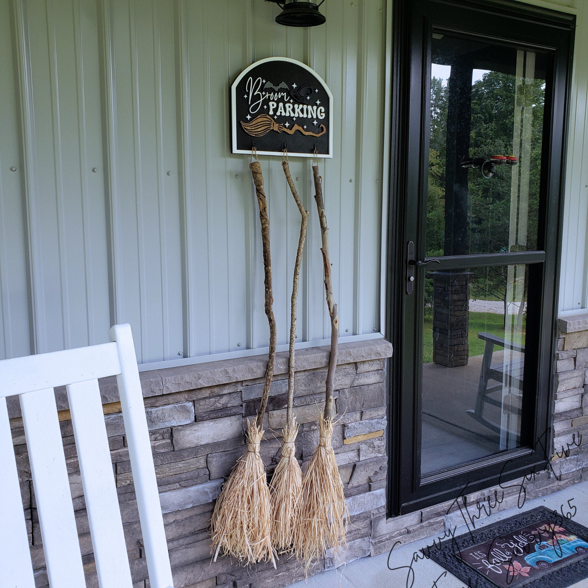 Broom Parking Halloween Sign | Funny Halloween Sign | Halloween Broom ...