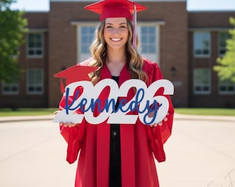 Graduation Photo Prop | Senior Pictures | Grad Party Sign Autograph | School Colors