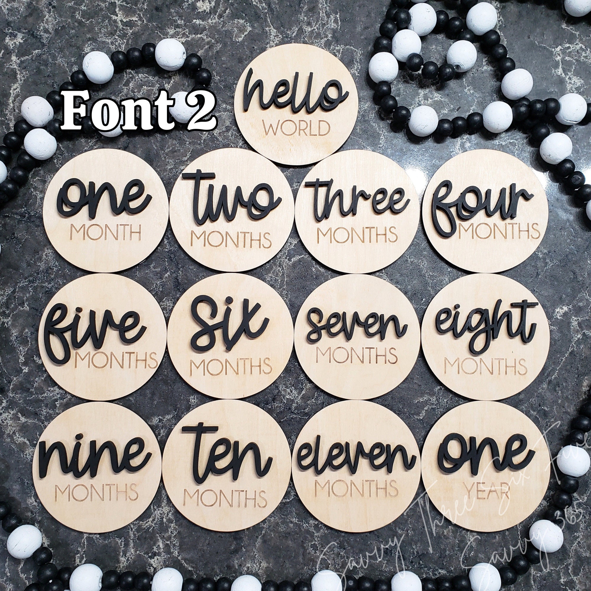 Birth Milestones | Baby Monthly Markers | Birth Nameplate | Milestone ...