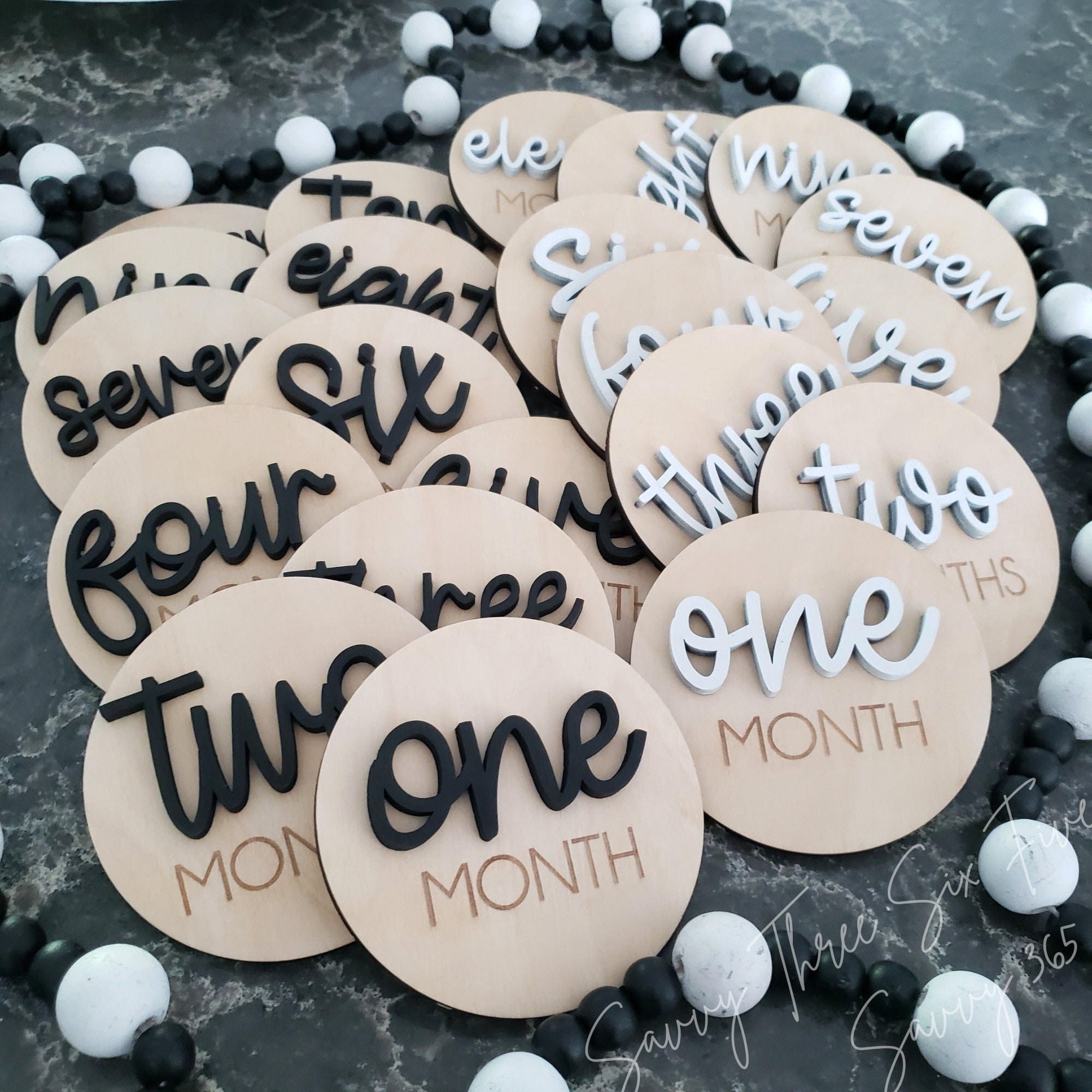Birth Milestones | Baby Monthly Markers | Birth Nameplate | Milestone ...