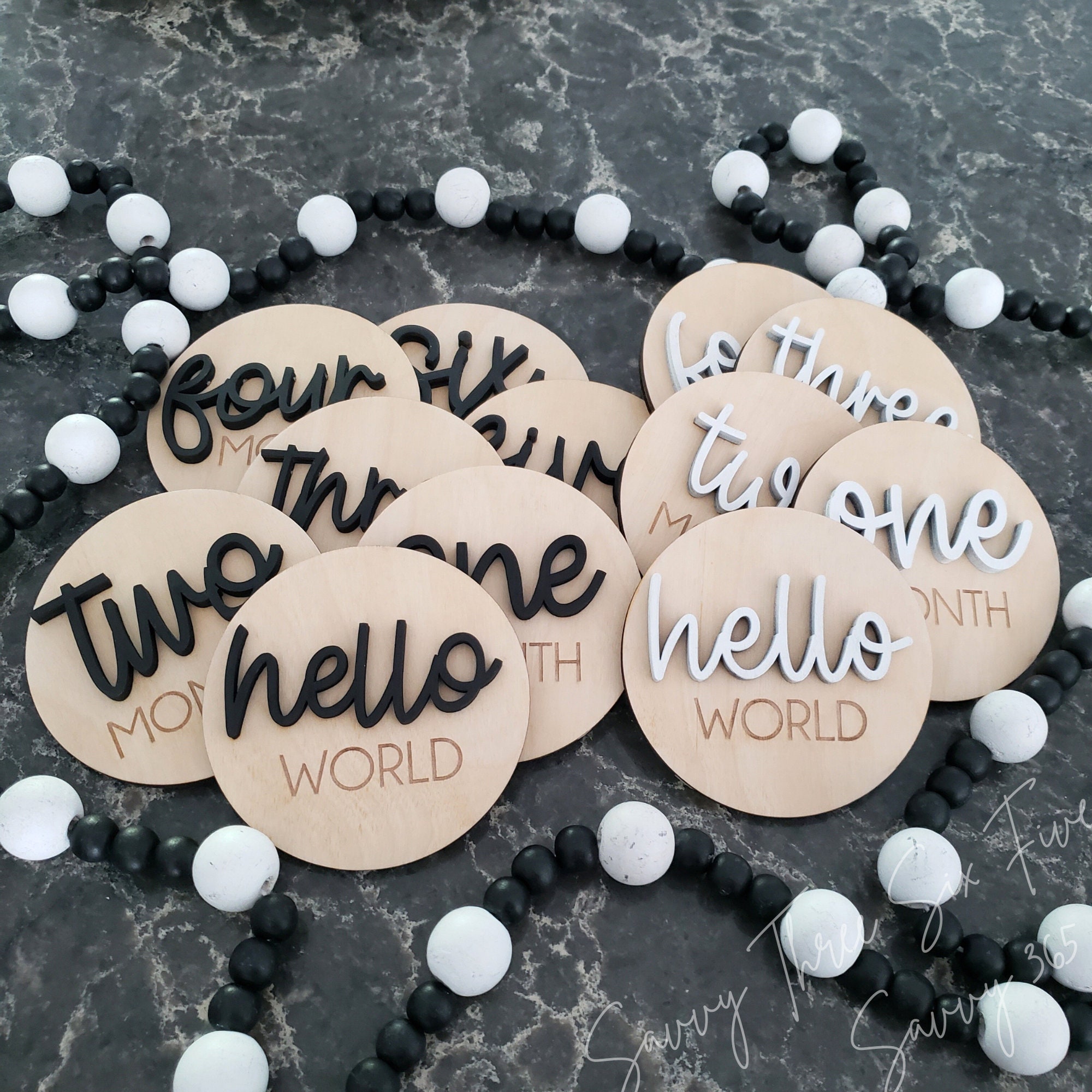 Birth Milestones | Baby Monthly Markers | Birth Nameplate | Milestone ...
