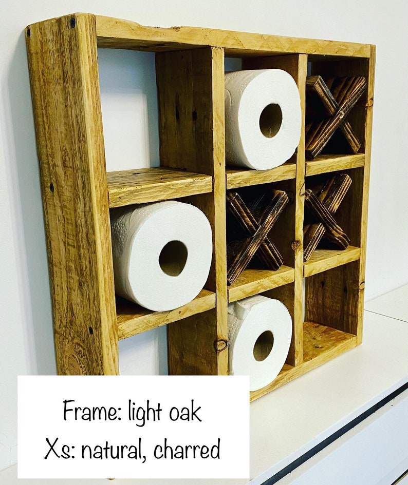 Rustic Toilet Roll Holder Noughts and Crosses Reclaimed Etsy UK