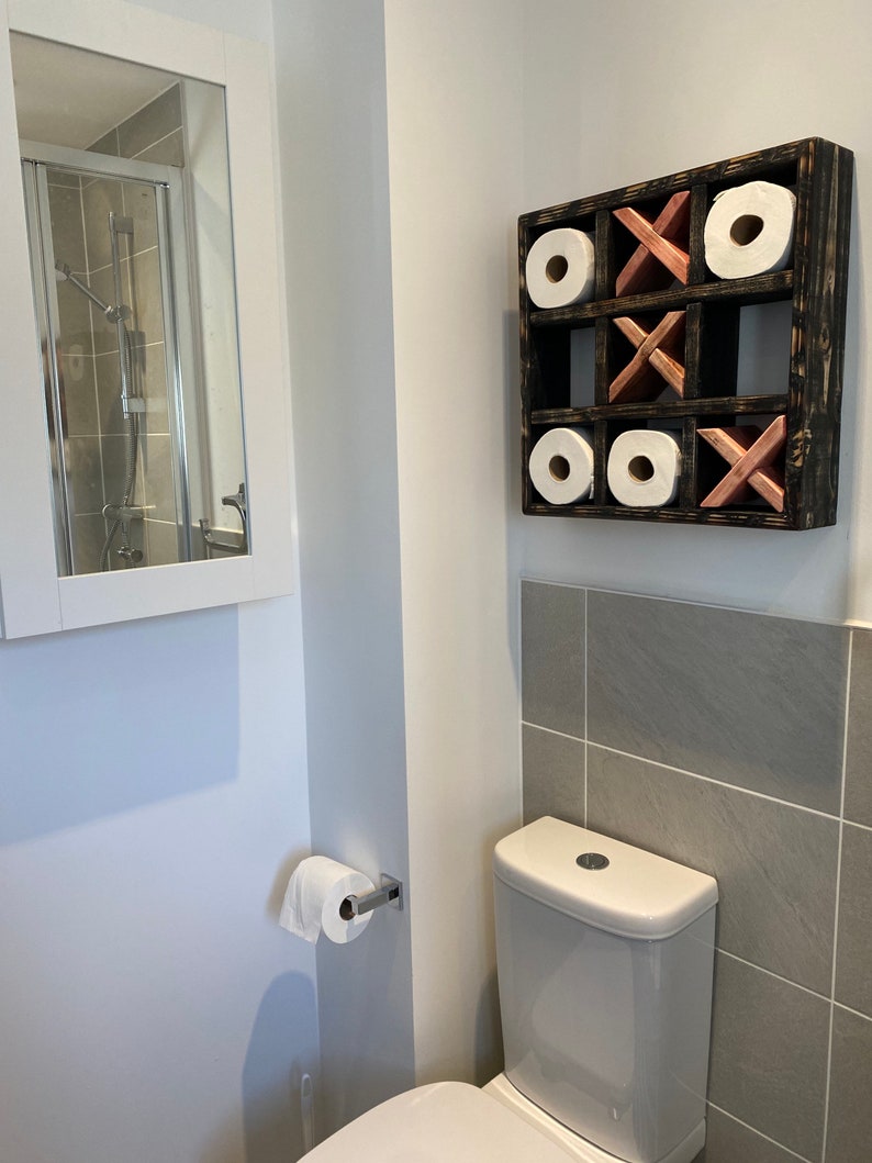 Rustic Toilet Roll Holder Noughts and Crosses Reclaimed Etsy UK