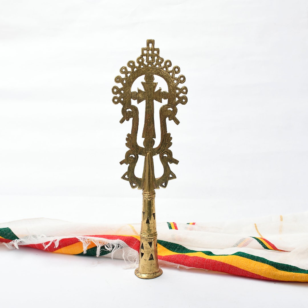 Ethiopian Table Cross Processional Lalibela Cross Ethiopian Painting, Coptic Icon, Coptic Art