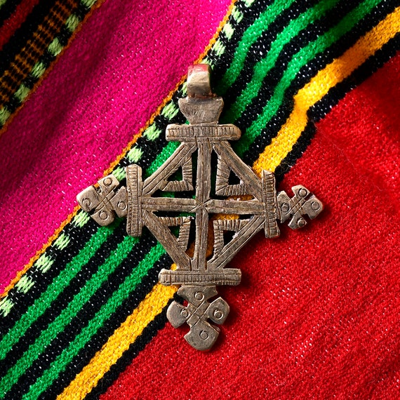 Ethiopian neck cross Coptic Cross Pendant orthodo… - image 1