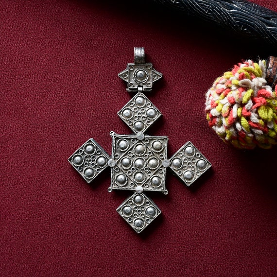 Large Ethiopian neck Cross, Coptic neck Cross pend