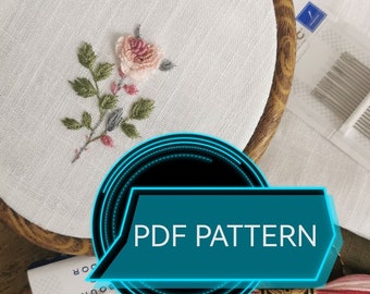 Embroidery Rose Kit Pattern Digital Download