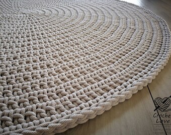 Viele Farben Viele Grossen Moderne Crochet Rug Runden Etsy