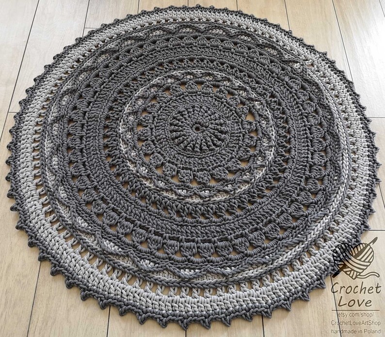 Handmade Large Round Crochet Rug 130 Cm 51 In Doily Rug - Etsy
