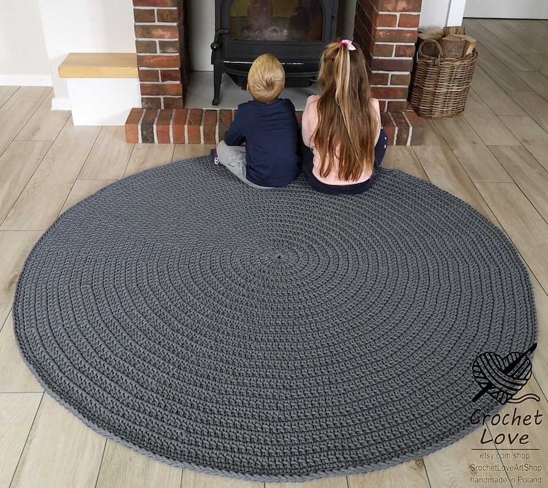 Many Colors Many Sizes Modern CROCHET RUG Round rug Etsy
