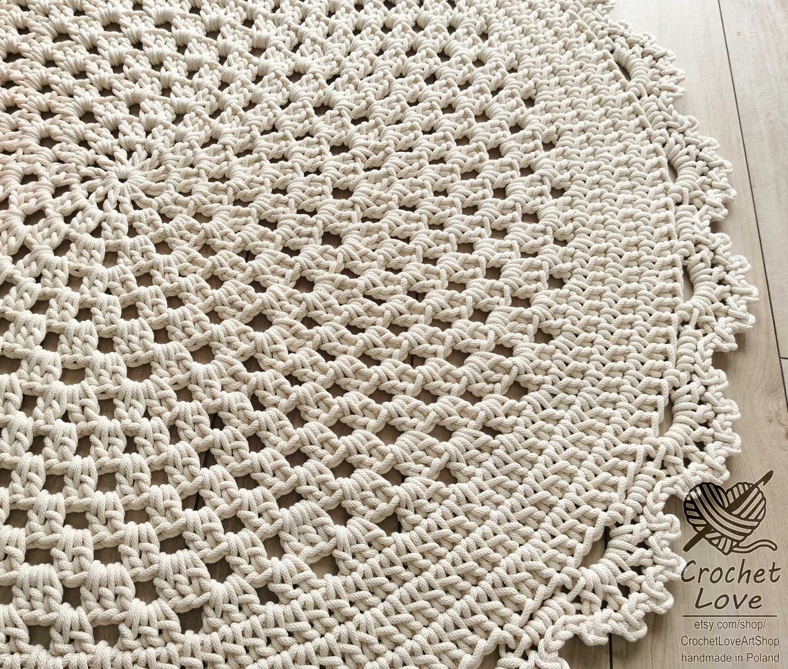 Cord Rug Many Colors, Many Sizes, Handmade Cream ECRU RUG Carpet, Natural Cotton ...