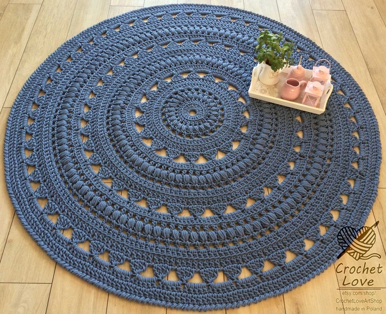 CROCHET RUG Doily Rug Round Carpet Crochet Round Rug Etsy UK