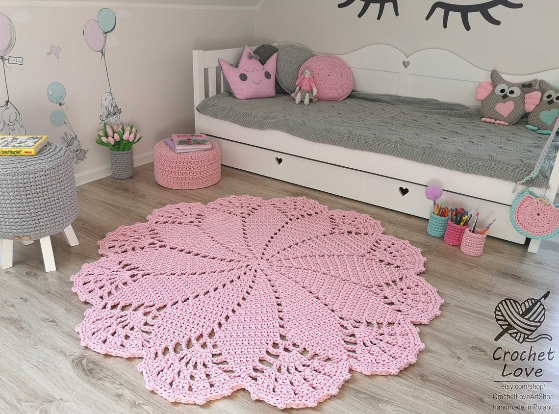 Many Colors, Sizes 130cm - 180cm, Handmade Crochet Rug, Natural Carpet ...