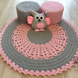 Modern CROCHET RUG, Round crochet rug, Children rug, Nursery crochet rug, babys rug, Crochet teppiche, Crochet carpet, Hand knitted rug