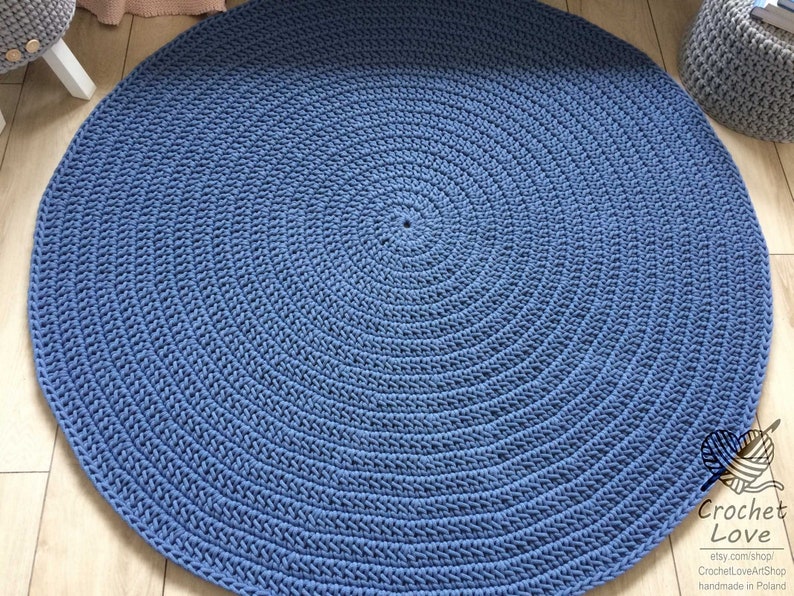 Many Colors Many Sizes Modern CROCHET RUG Round Rug Etsy