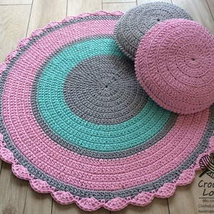 Modern CROCHET RUG, Round crochet rug, Children rug, Nursery crochet rug, babys rug, Crochet teppiche, Crochet carpet, Hand knitted rug