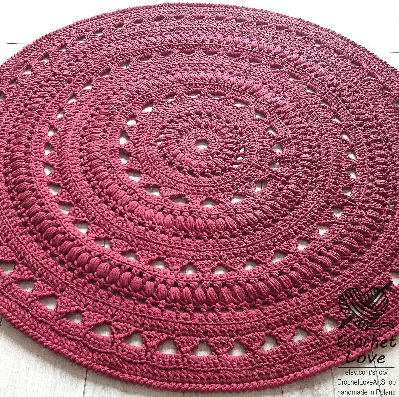 CROCHET RUG Doily Rug Round Carpet Crochet Round Rug Knitt Etsy UK