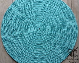 Beaucoup de couleurs, Plusieurs tailles, TAPIS crochet moderne, Tapis rond, Teppiche, Tapis pour enfants, Tapis au Crochet, Grand tapis de sol au crochet, TAPIS au crochet MINT