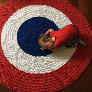 Modern CROCHET RUG, Round crochet rug, Children rug, Nursery crochet rug, babys rug, Crochet teppiche, Crochet carpet, Hand knitted rug