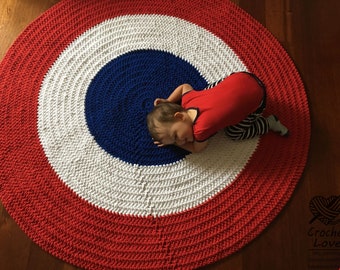 Modern CROCHET RUG, Round crochet rug, Children rug, Nursery crochet rug, babys rug, Crochet teppiche, Crochet carpet, Hand knitted rug