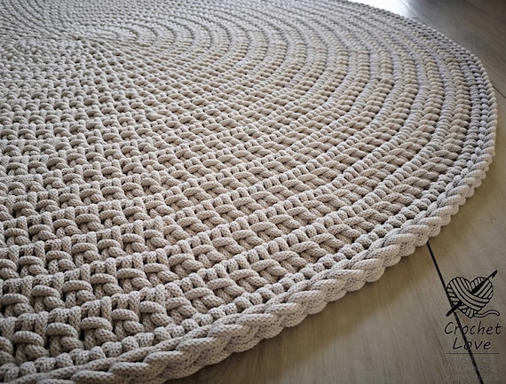 Many Colors Many Sizes Modern Crochet Rug Round Rug Etsy