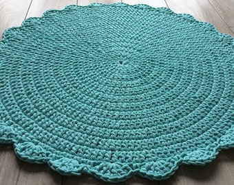 Beaucoup de couleurs, Plusieurs tailles, TAPIS crochet moderne, tapis rond, Teppiche, Runde teppich, Tapis pour enfants, Tapis de pépinière de tapis au crochet, TAPIS DE CROCHET MINT