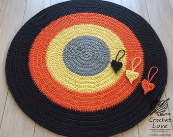Modern CROCHET RUG, Round crochet rug, Children rug, Nursery crochet rug, babys rug, Crochet teppiche carpet, round crochet rug