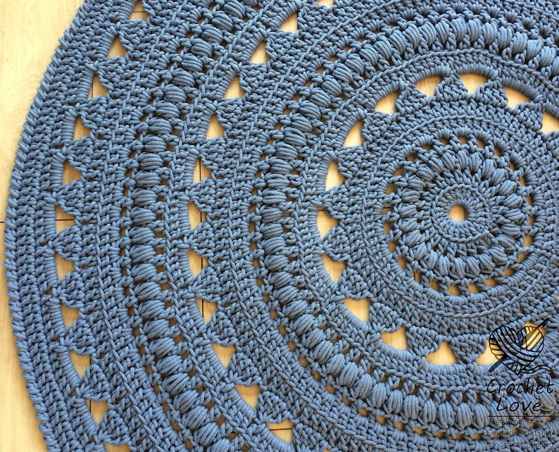 CROCHET RUG Doily Rug Round Carpet Crochet Round Rug Etsy UK