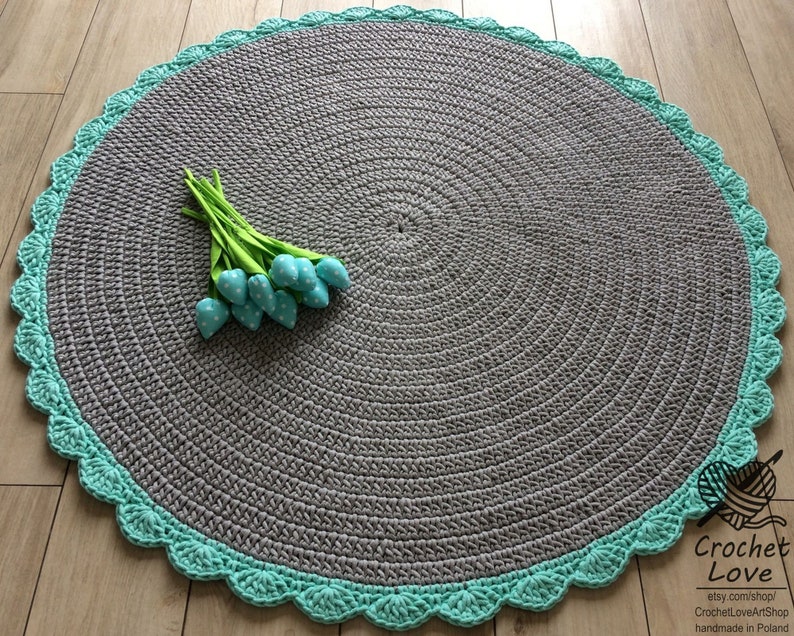 Moderne Hakeln Teppich Runden Hakeln Teppich Kinder Teppich Etsy