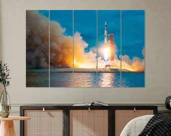 Space SpaceX CRS-9 Rocket Launch Photo Art Print Canvas Premium Wall Decor Poster Mural 