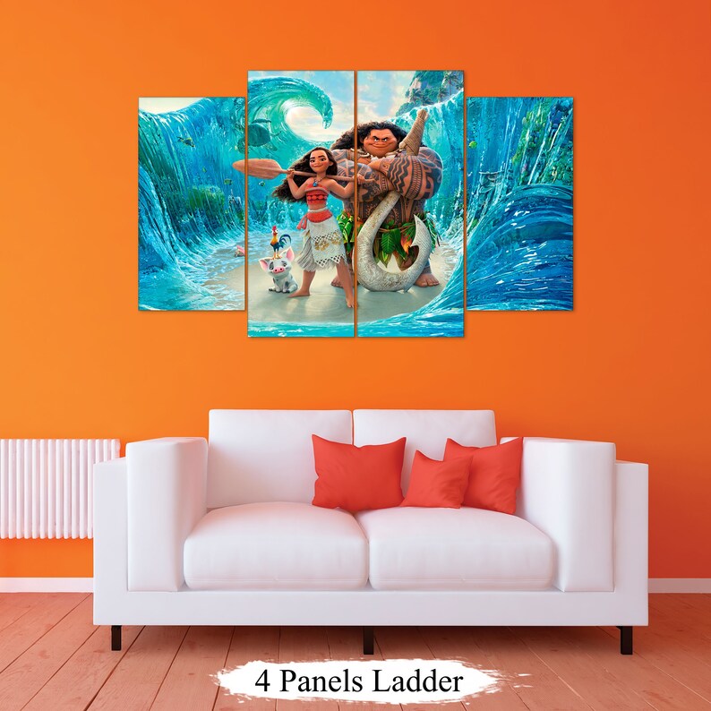 Moana canvas Moana wall art Moana print Disney wall art | Etsy