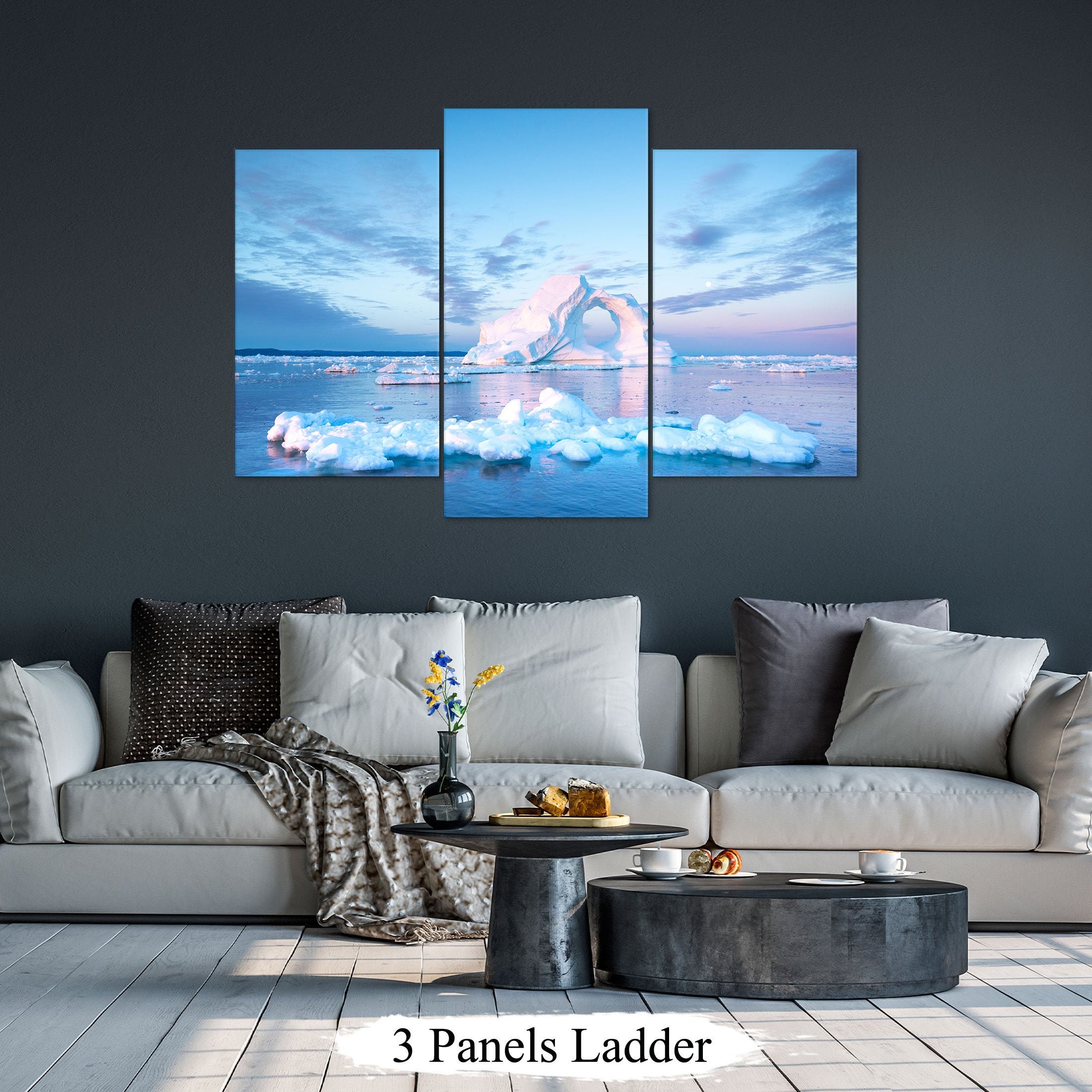 Arctic Wall Art Sky Canvas Ice Wall Decor Ocean Print Etsy UK