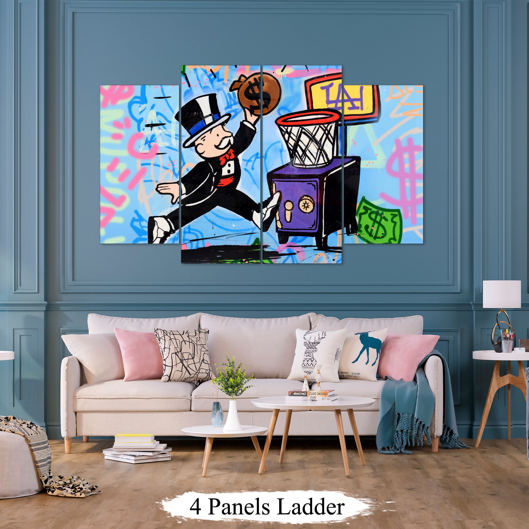 Modern Style Alec Monopoly Love Is Answer Canvas Print Picture