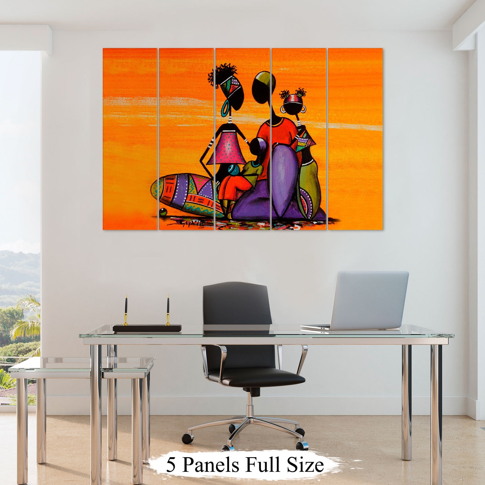 African family wall art Masai canvas South Africa wall art | Etsy