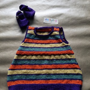 Cute hand knitted sleeveless jumper dress