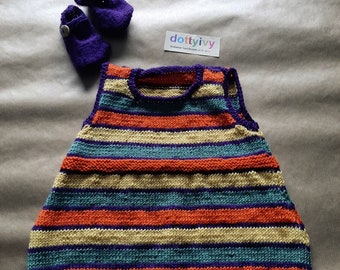 Cute hand knitted sleeveless jumper dress