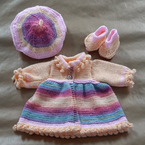 Dolls coats with matching hats