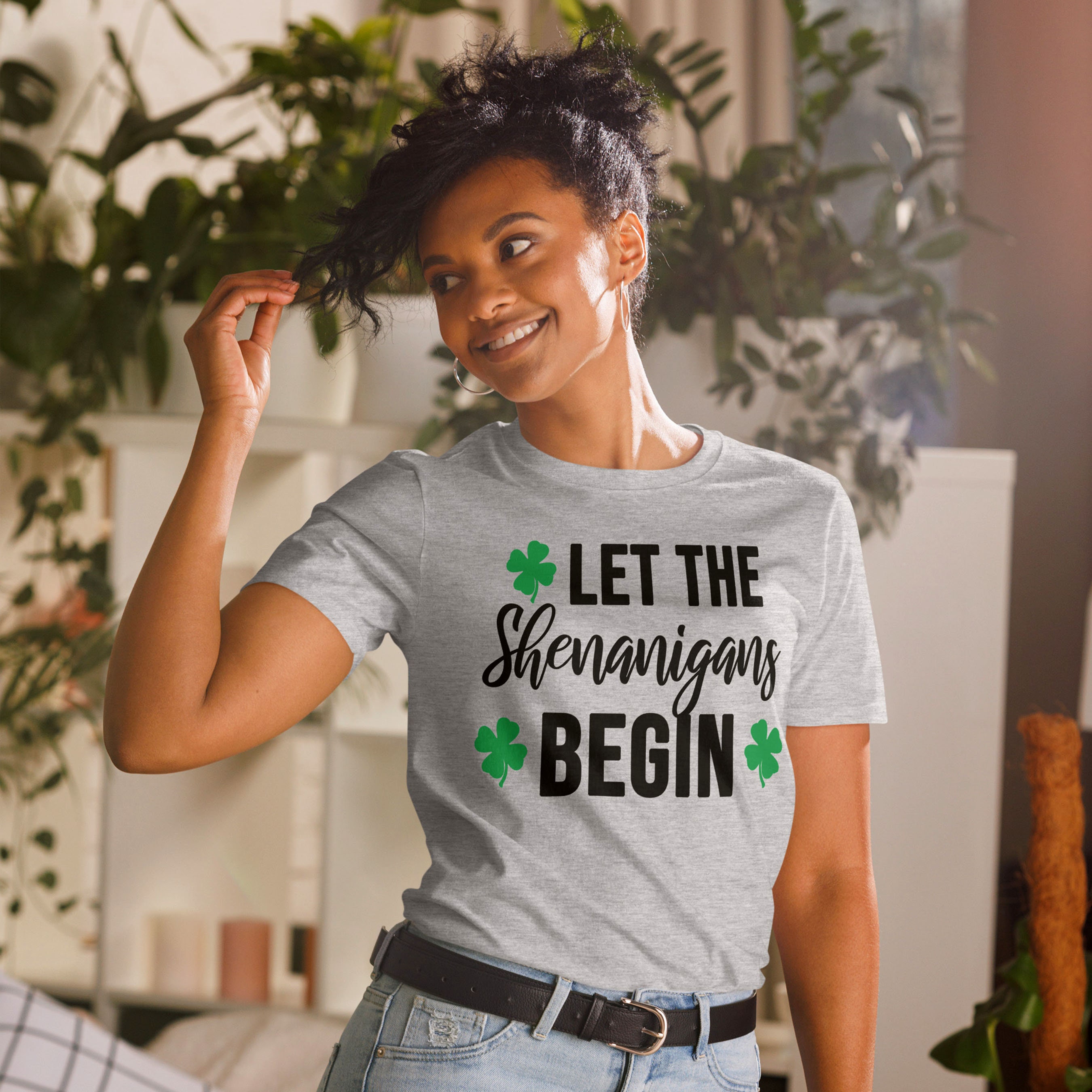 Discover St Patricks Day Womens Shirt Let The Shenanigans Begin Unisex T-Shirt