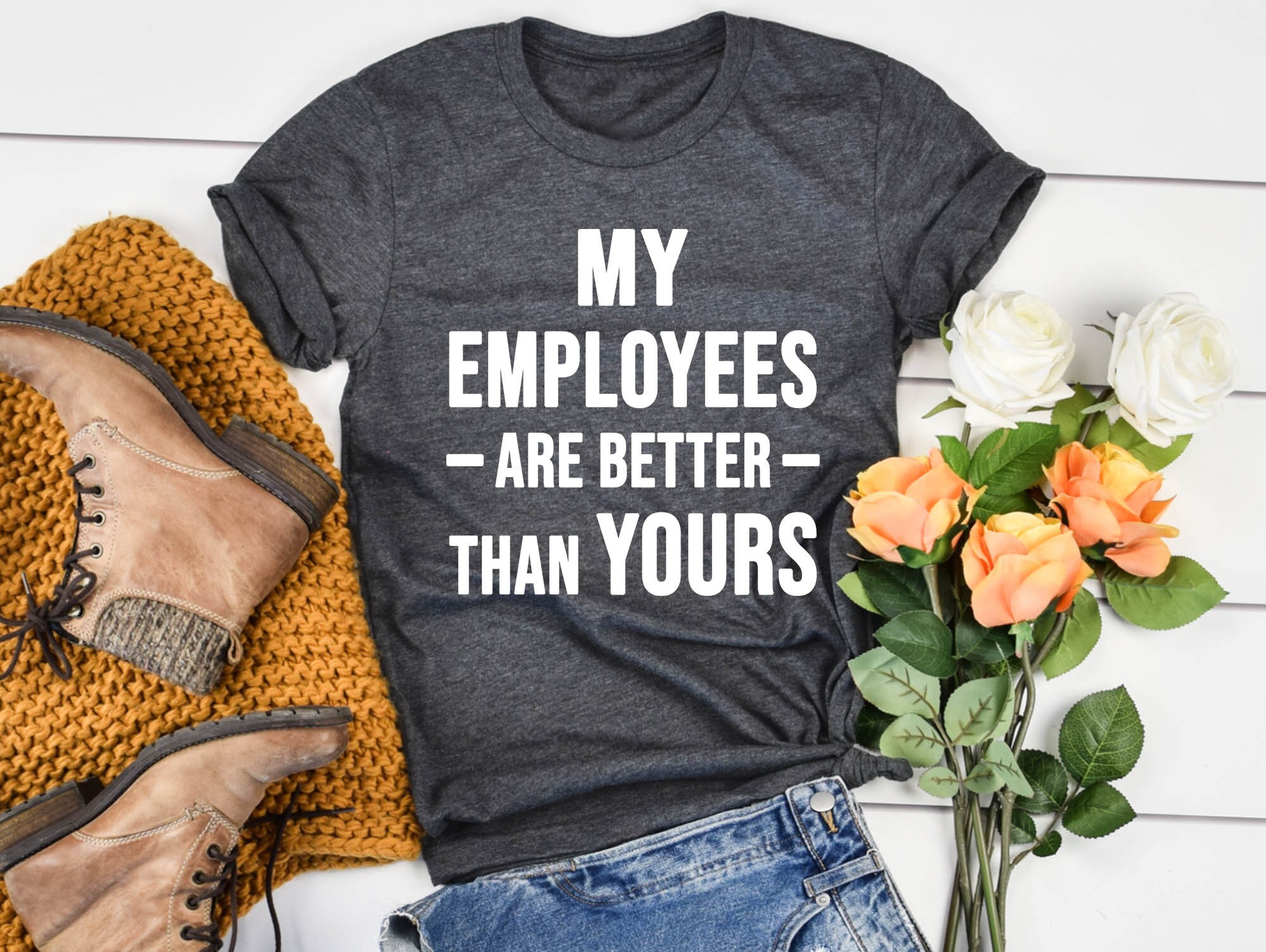 Funny Boss Day Gift T Shirt for Boss Female My Employees are Etsy