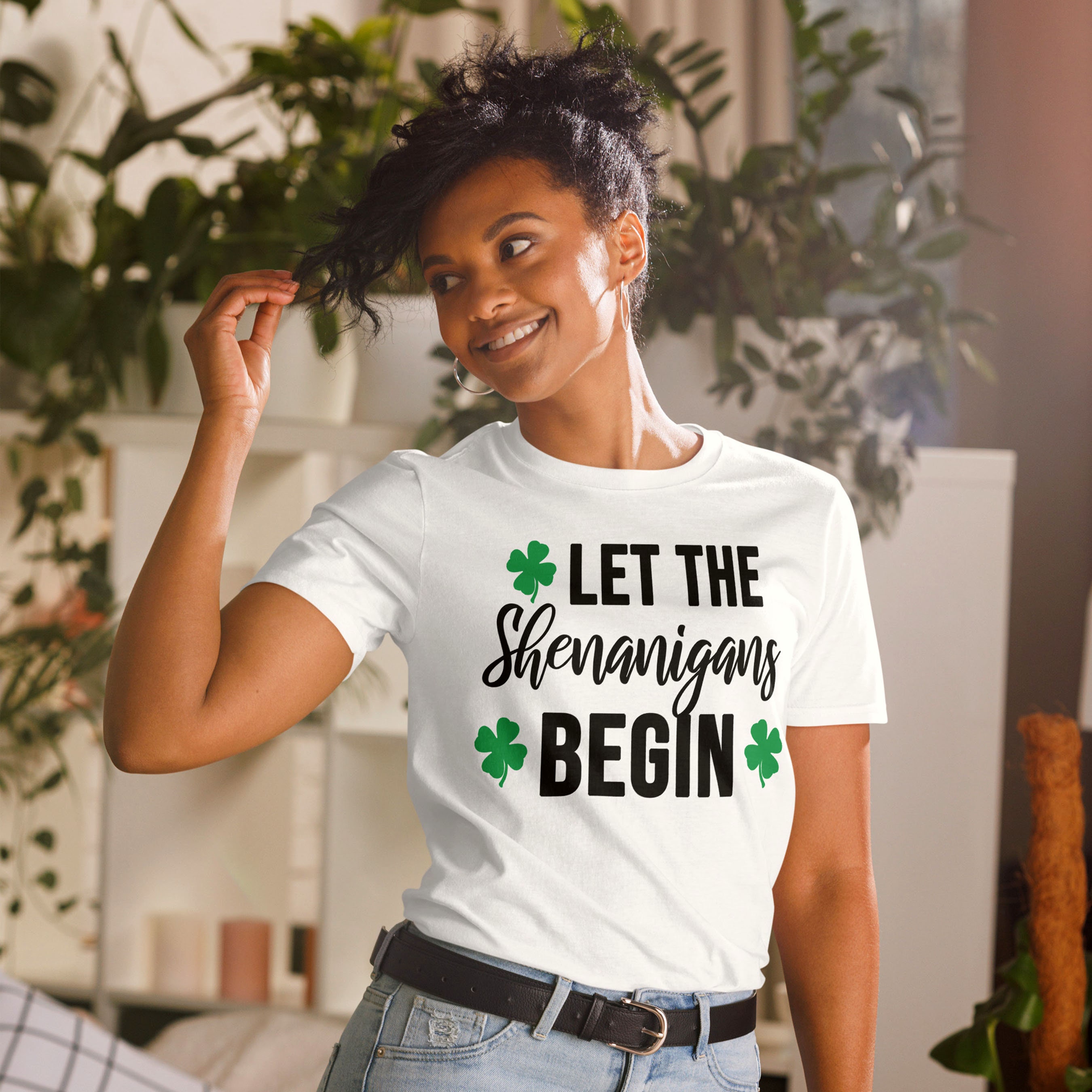 Discover St Patricks Day Womens Shirt Let The Shenanigans Begin Unisex T-Shirt