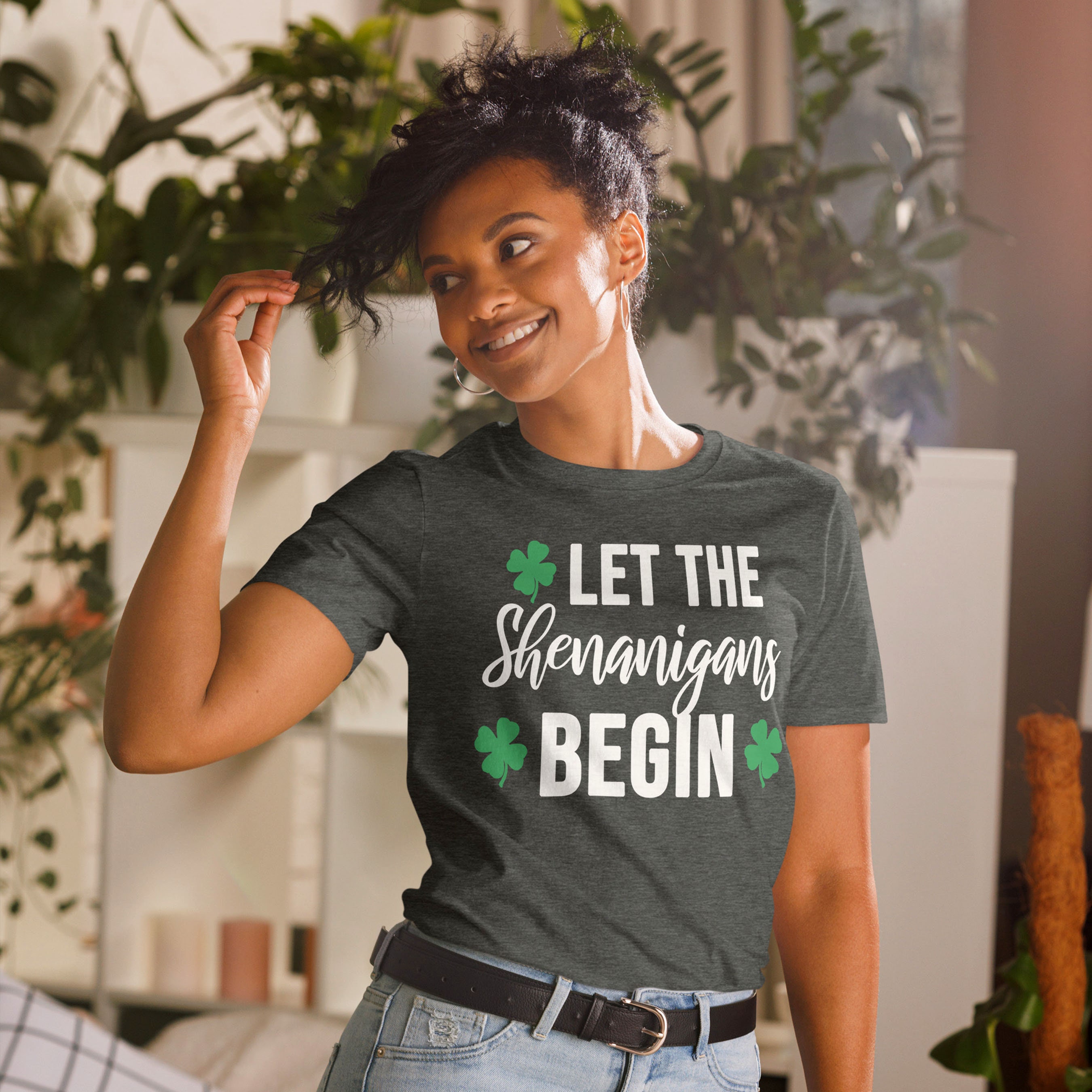 Discover St Patricks Day Womens Shirt Let The Shenanigans Begin Unisex T-Shirt