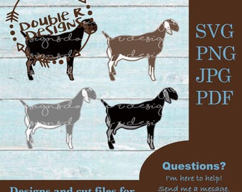 Nubian Doe Dairy Show Goat Files for COMMERCIAL USE, Cricut, Silhouette, SVG